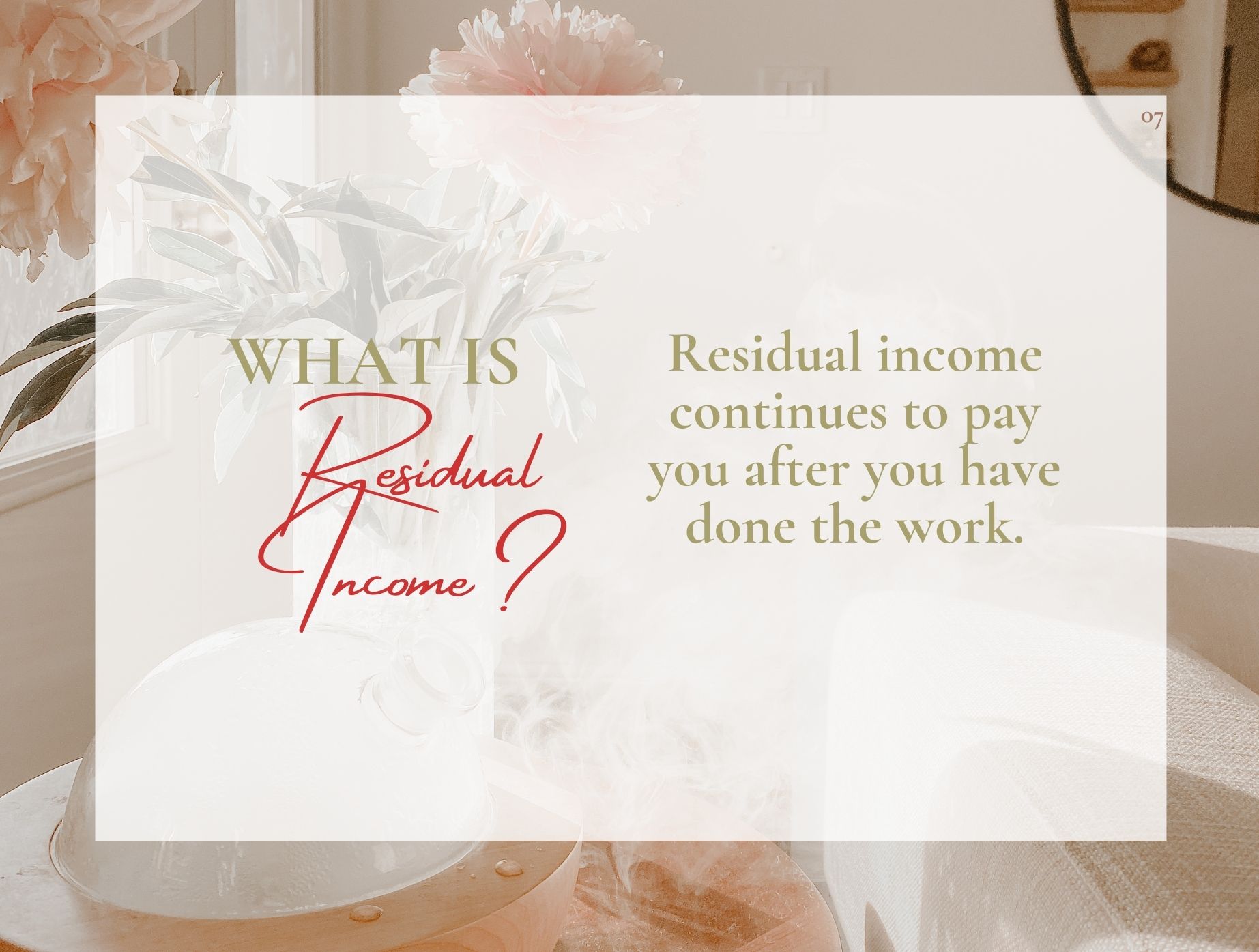 Benefits of residual income
