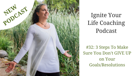 NEW Podcast #32: 3 Steps To Make Sure You Don’t GIVE UP on Your Goals/Resolutions