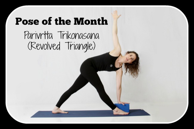 Study Points for the Yoga Pose of the Month: Parivrtta Trikonasana (Revolved Triangle Pose)